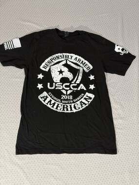Nine Line Apparel USCCA Responsibly Armed American 2018 Sturgis T-Shirt Size S